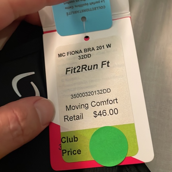 Moving Comfort Fiona Sports Bra, Black, Size 32DD - Picture 3 of 4